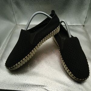 Skechers Black Perforated Flats